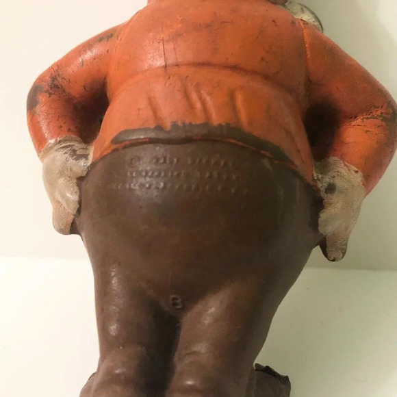 Vintage Walt Disney Snow White Dwarf Figurine Happy Sieberling Latex Figure - Picture 9 of 16